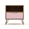Manhattan Comfort Rockefeller Nightstand 1.0 in Nature and Rose Pink, PK2 2-101GMC6 - alternate 6